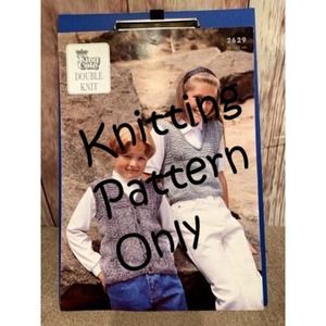 New King Cole 2629 Stonewash DK Child Waistcoat Cardigan Knitting Pattern